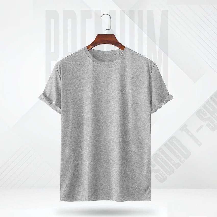 Men's Premium Solid T-Shirt- Ash  Code: 9239